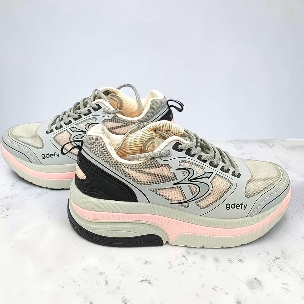 Gravity Defyer GDefy Ion Sneakers 8.5 Women Grey Pink VersoShock Running TB9022F